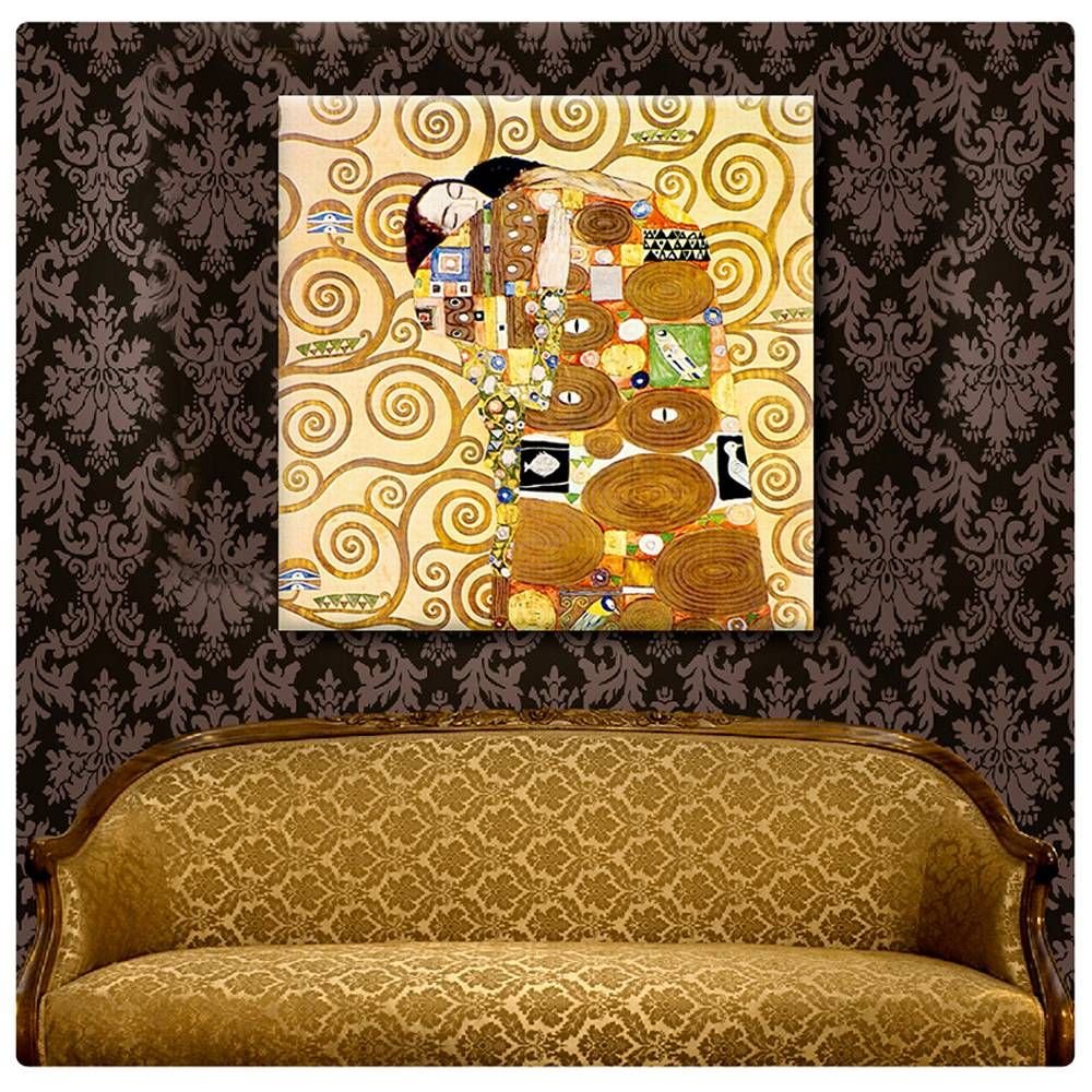 Amazon.co.jp: Alonline Art - グスタフ・クリムト作「抱擁